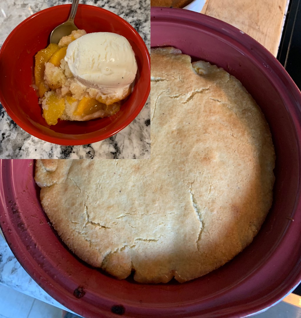 Peach Cobbler Recipe for Non-Cooks, and Weekly&nbsp;Word.